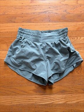 lululemon athletica Sage Green hottie hot running shorts